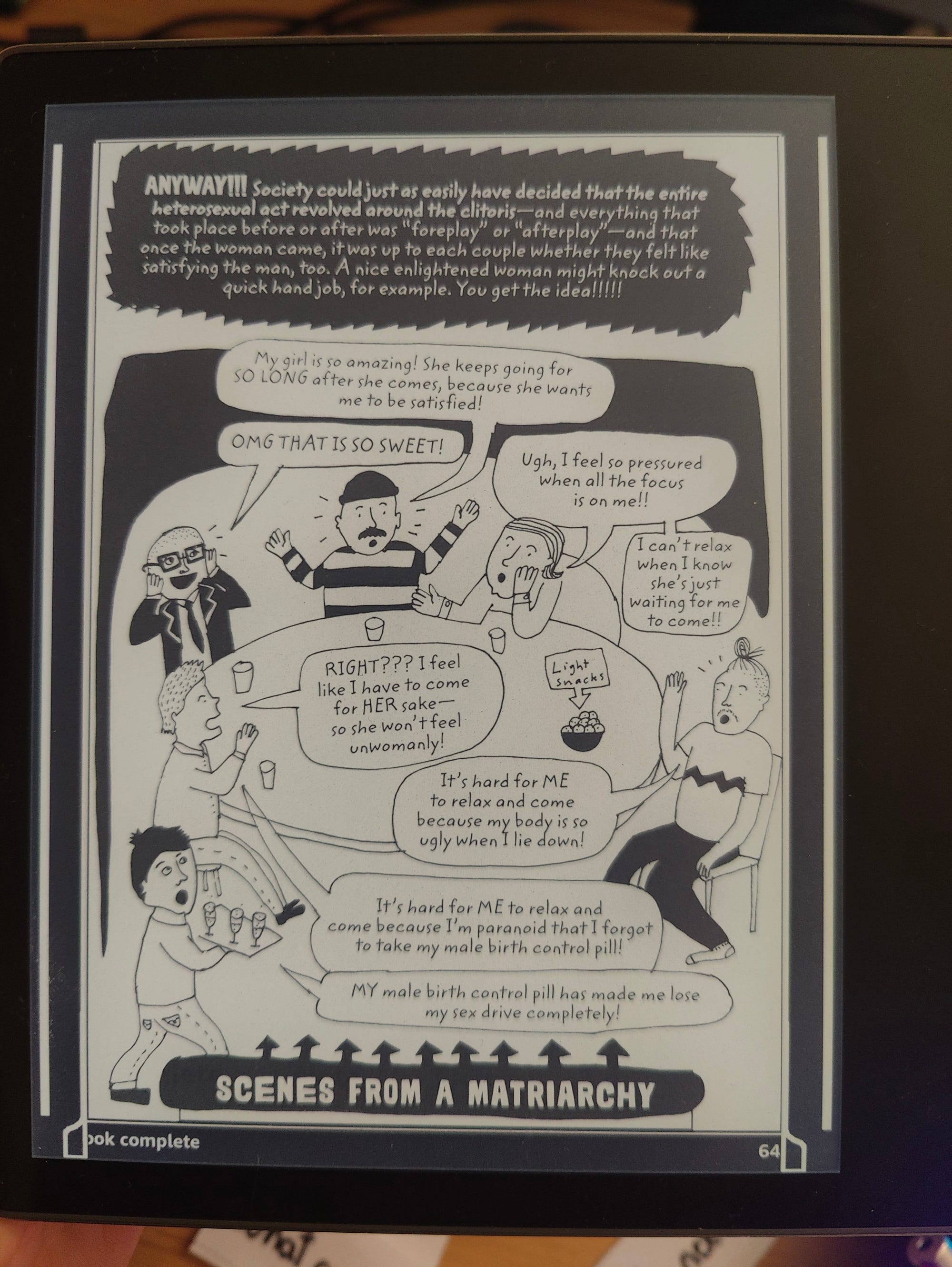 Fruit of Knowledge book page imagining sexual norms in a matriarchy