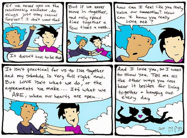 Relationship milestones and alternatives comic by Kimchi Cuddles