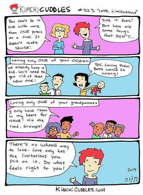 Polyamory comic by Kimchi Cuddles