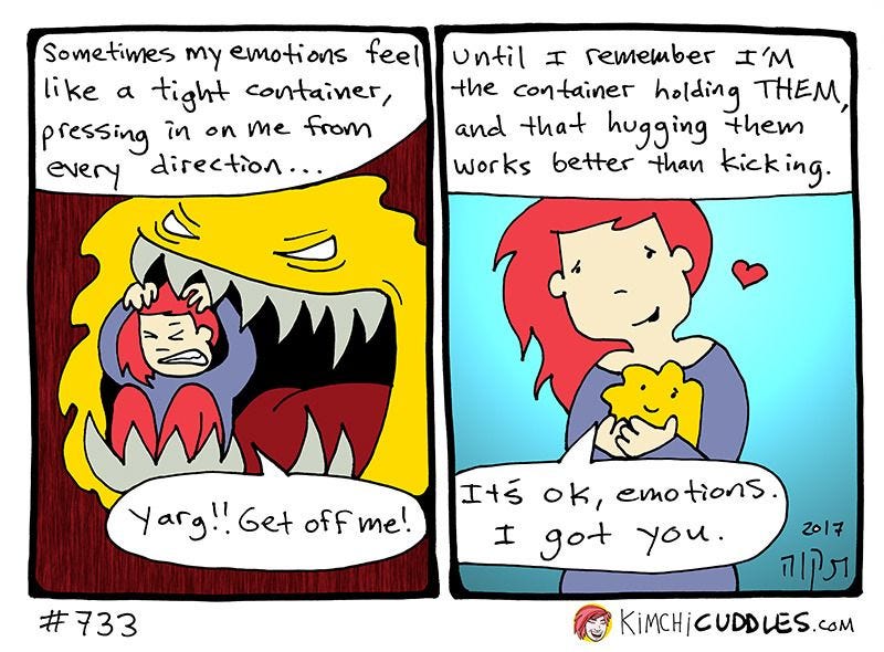 Self-love and emotional support comic by Kimchi Cuddles